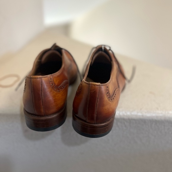 MAGNANNI Hamilton Brown WING TIP OXFORD LEATHER Dress SHOES Size 9.5 Business - Picture 4 of 12